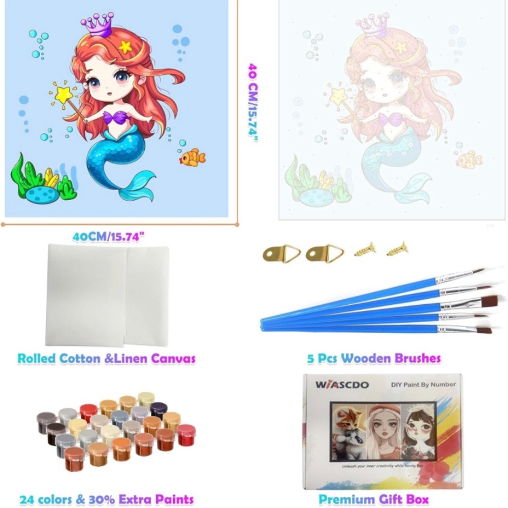 Paint by Numbers DIY Canvases for Painting for Adults & Kids